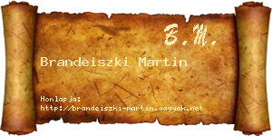 Brandeiszki Martin névjegykártya